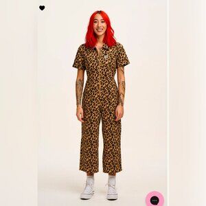 BNWT Lucy & Yak Ragan leopard jumpsuit US 14